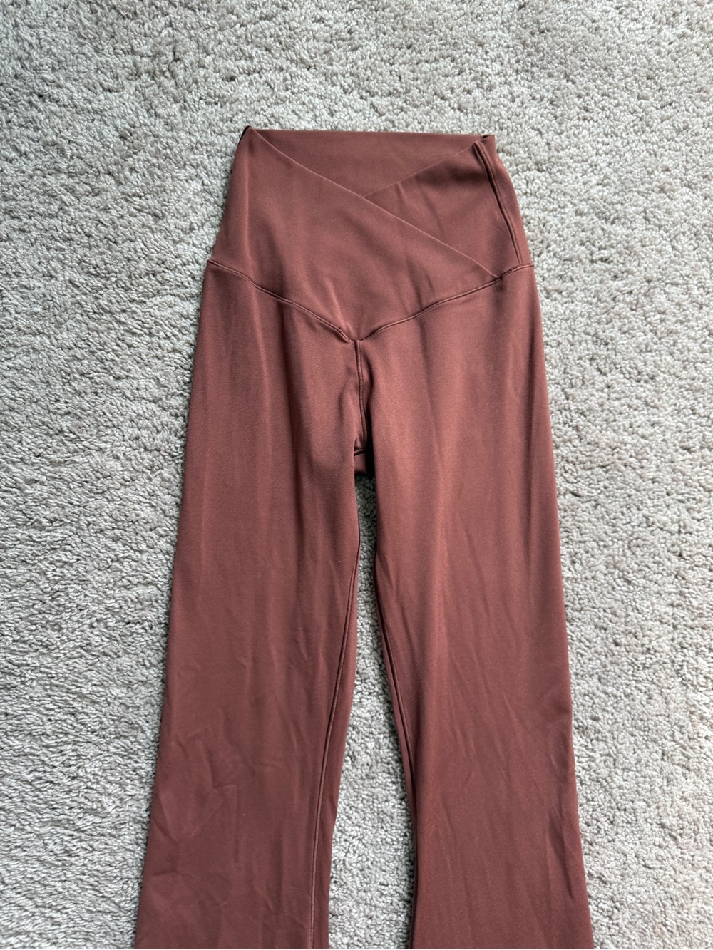aerie offline Flared High-Rise Pants in Rust mocha chocolate Brown - Picture 4 of 9